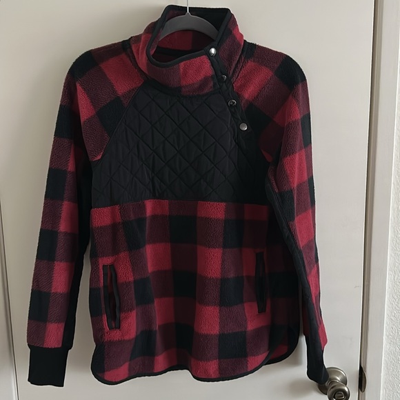 Abercrombie & Fitch Assymetrical Snap Up Fleece - Picture 4 of 6